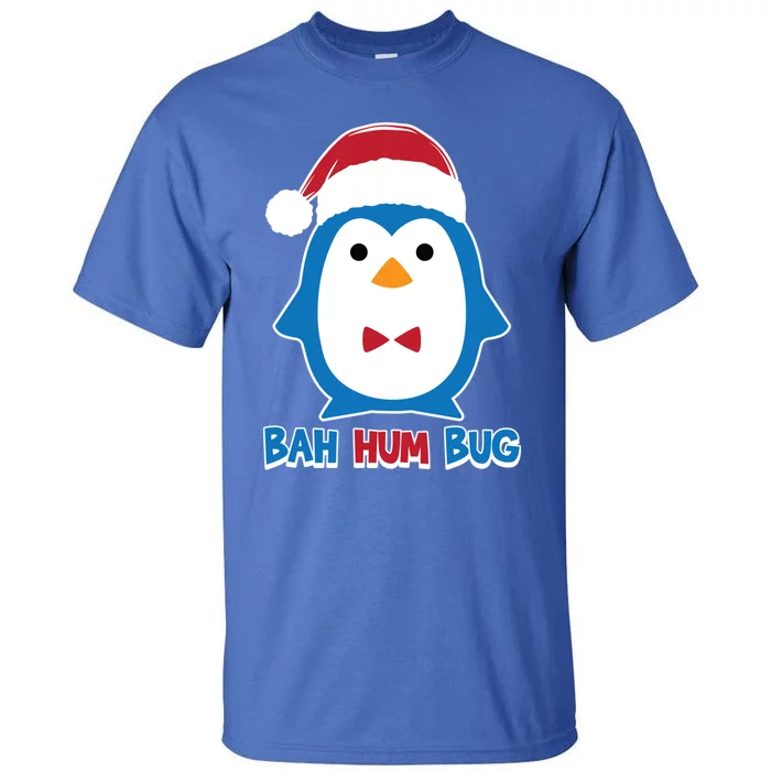 Bah Hum Bug Penguin Santa Hat Anti Xmas Scrooge Humor Gift Tall T-Shirt