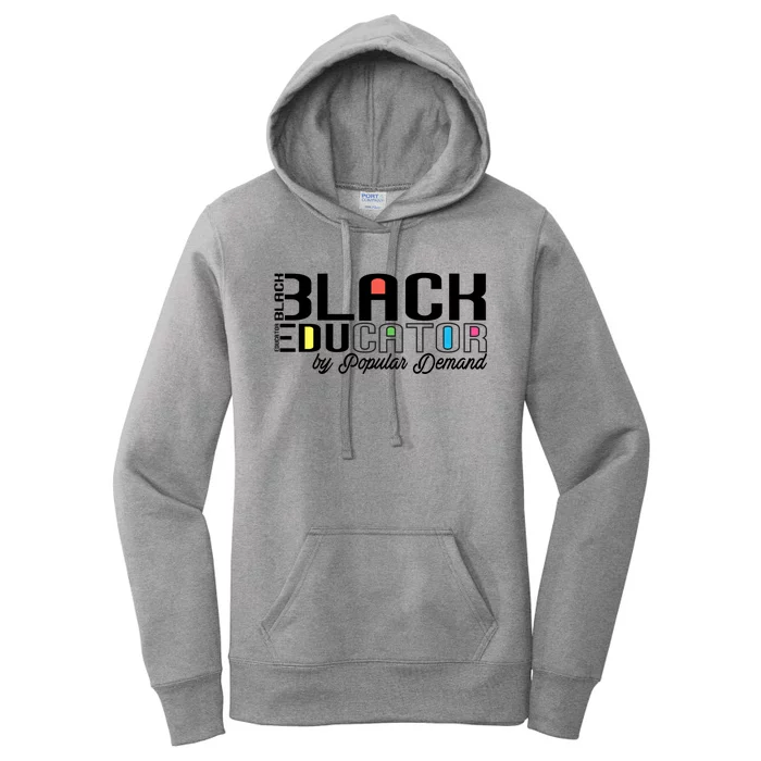 Black History Black Educator By Popular Ded Afro Teacher Gift Women's Pullover Hoodie