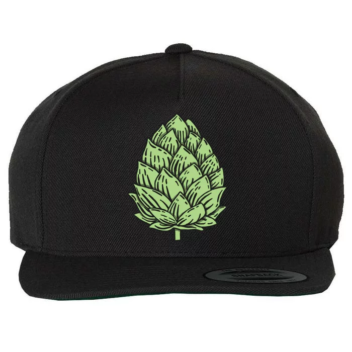 Beer Hops Wool Snapback Cap