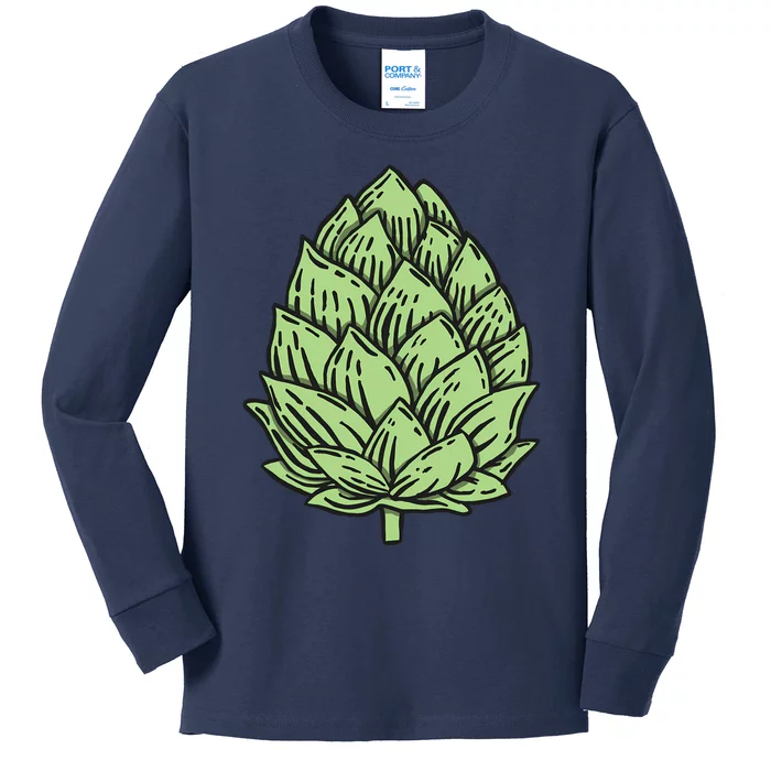 Beer Hops Kids Long Sleeve Shirt