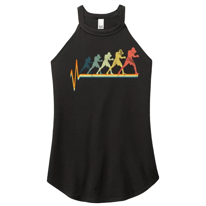 Boxing Heartbeat Boxer Gift Love Gift Women’s Perfect Tri Rocker Tank