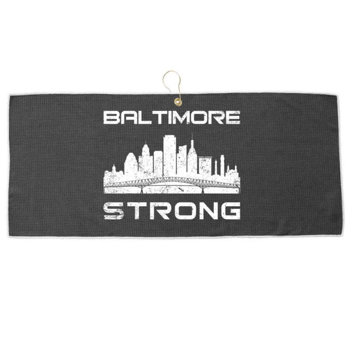 Baltimore Heart Baltimore Bridge Baltimore Strong Large Microfiber Waffle Golf Towel