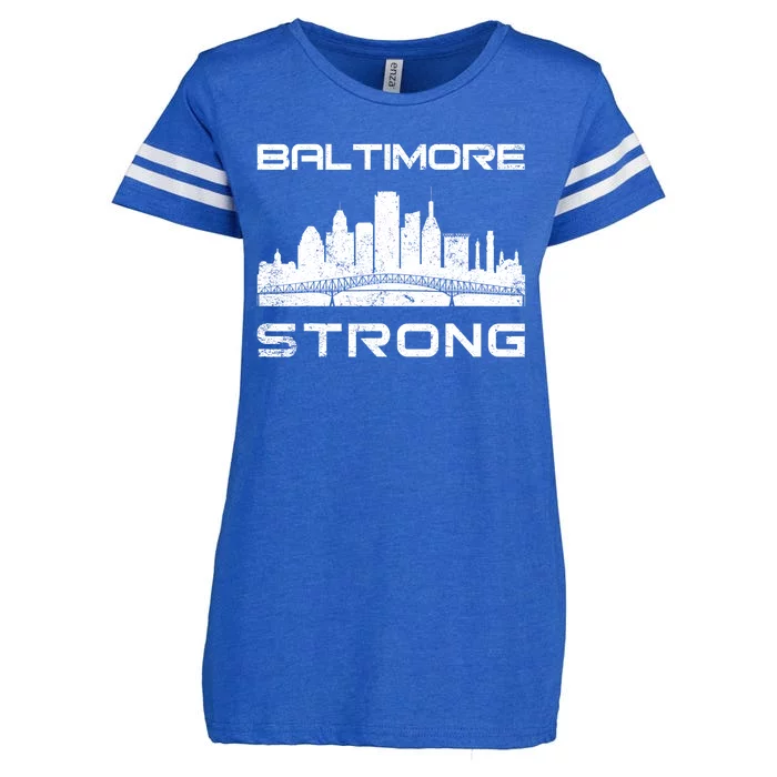 Baltimore Heart Baltimore Bridge Baltimore Strong Enza Ladies Jersey Football T-Shirt