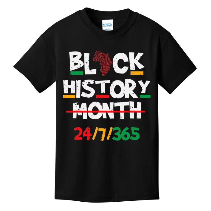 Black Heritage BHM 24 7 Proud Pride Kids T-Shirt