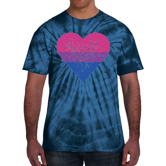 Bisexual Heart Bisexuality Bi Love Flag LGBTQ Pride Gifts Tie-Dye T-Shirt