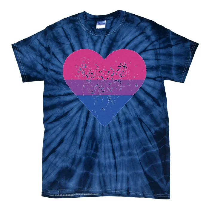 Bisexual Heart Bisexuality Bi Love Flag LGBTQ Pride Gifts Tie-Dye T-Shirt