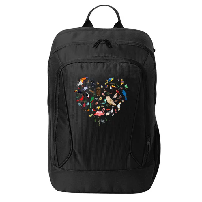 Bird Heart Birding Bird Watching Birder Bird Watcher City Backpack