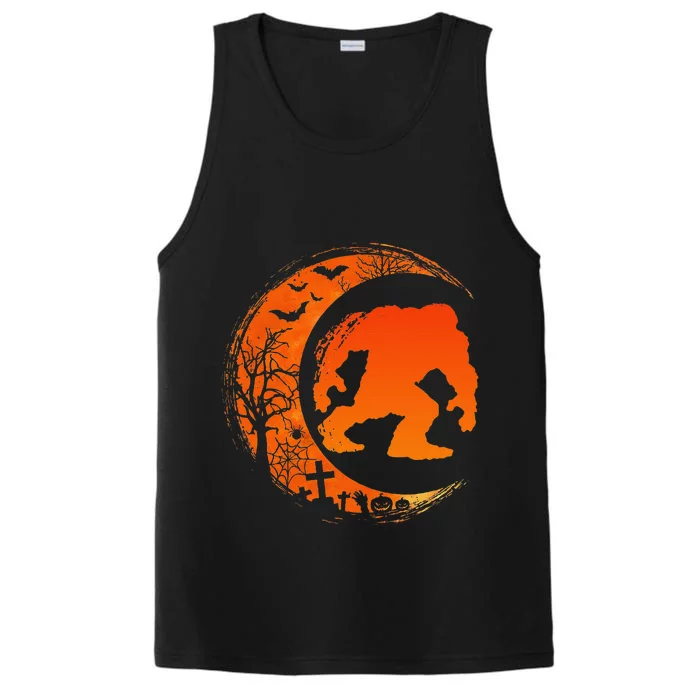 Bigfoot Halloween Bigfoot Crescent Moon Performance Tank