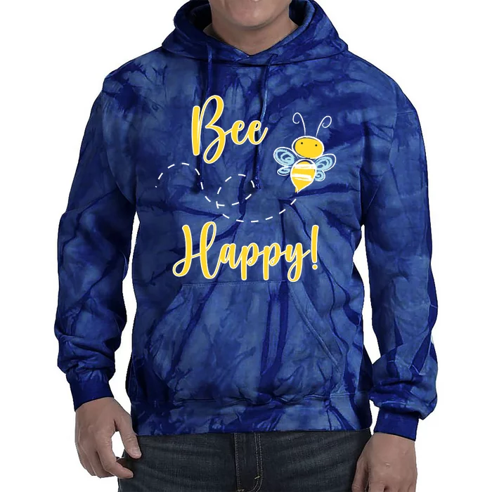 Bee Happy Bumblebee Cute Gift Tie Dye Hoodie