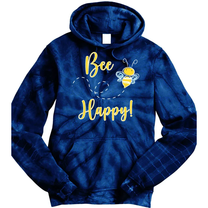 Bee Happy Bumblebee Cute Gift Tie Dye Hoodie