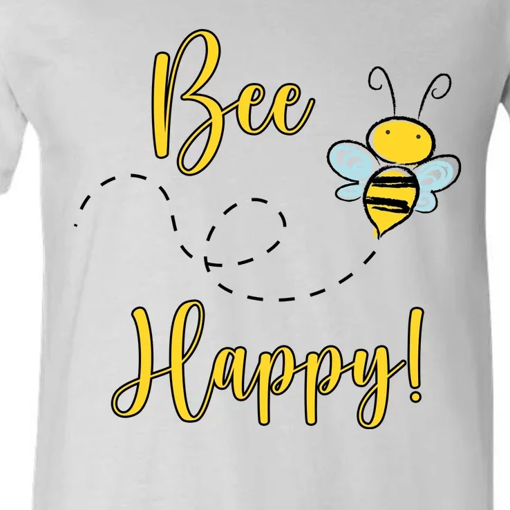 Bee Happy Bumblebee Cute Gift V-Neck T-Shirt