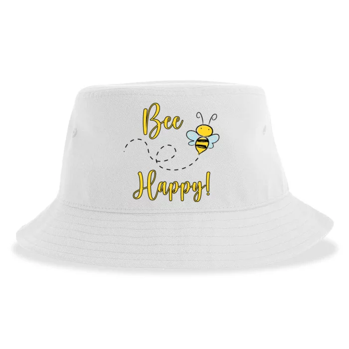 Bee Happy Bumblebee Cute Gift Sustainable Bucket Hat