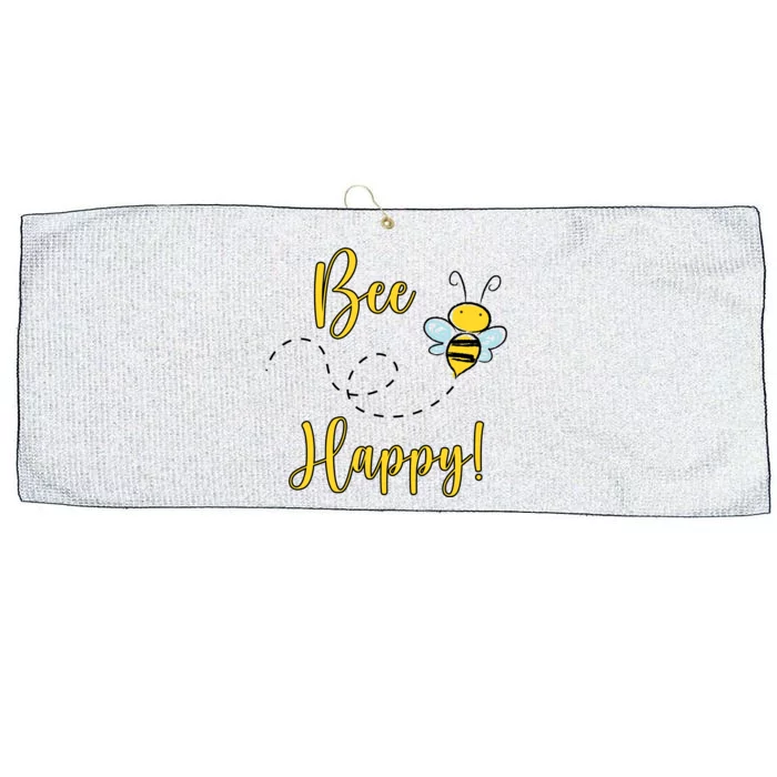 Bee Happy Bumblebee Cute Gift Large Microfiber Waffle Golf Towel