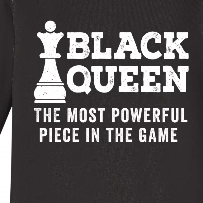 Black History Black Queen Chess African Black Pride Baby Long Sleeve Bodysuit