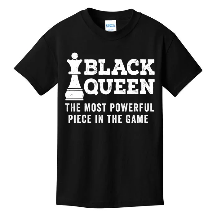 Black History Black Queen Chess African Black Pride Kids T-Shirt