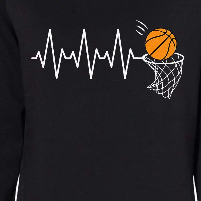 Basketball Heartbeat Basketball Lover Womens California Wash Sweatshirt