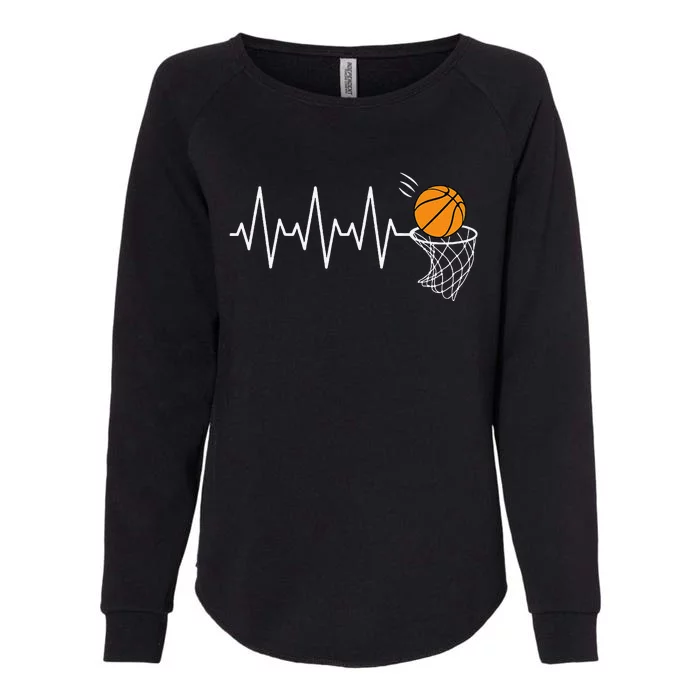 Basketball Heartbeat Basketball Lover Womens California Wash Sweatshirt