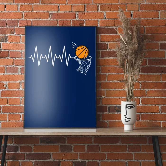 Basketball Heartbeat Basketball Lover Poster