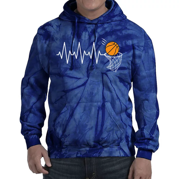 Basketball Heartbeat Basketball Lover Tie Dye Hoodie