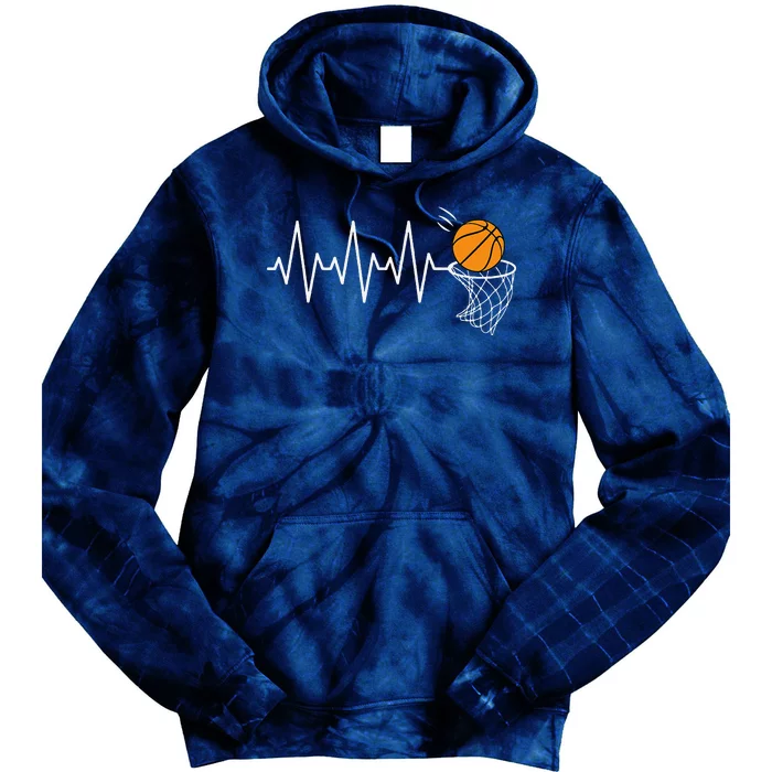 Basketball Heartbeat Basketball Lover Tie Dye Hoodie