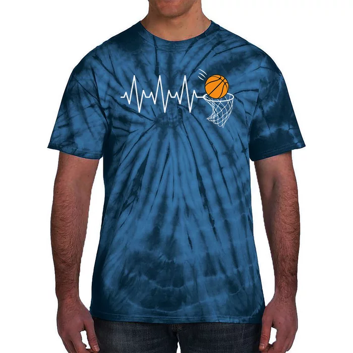 Basketball Heartbeat Basketball Lover Tie-Dye T-Shirt