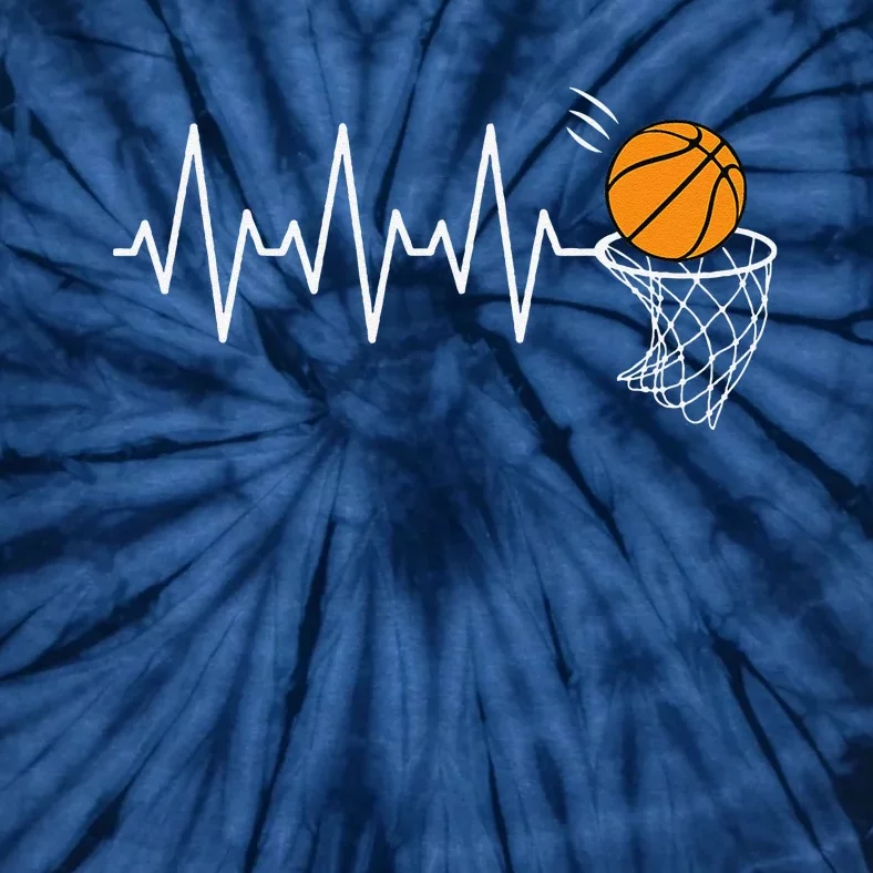 Basketball Heartbeat Basketball Lover Tie-Dye T-Shirt