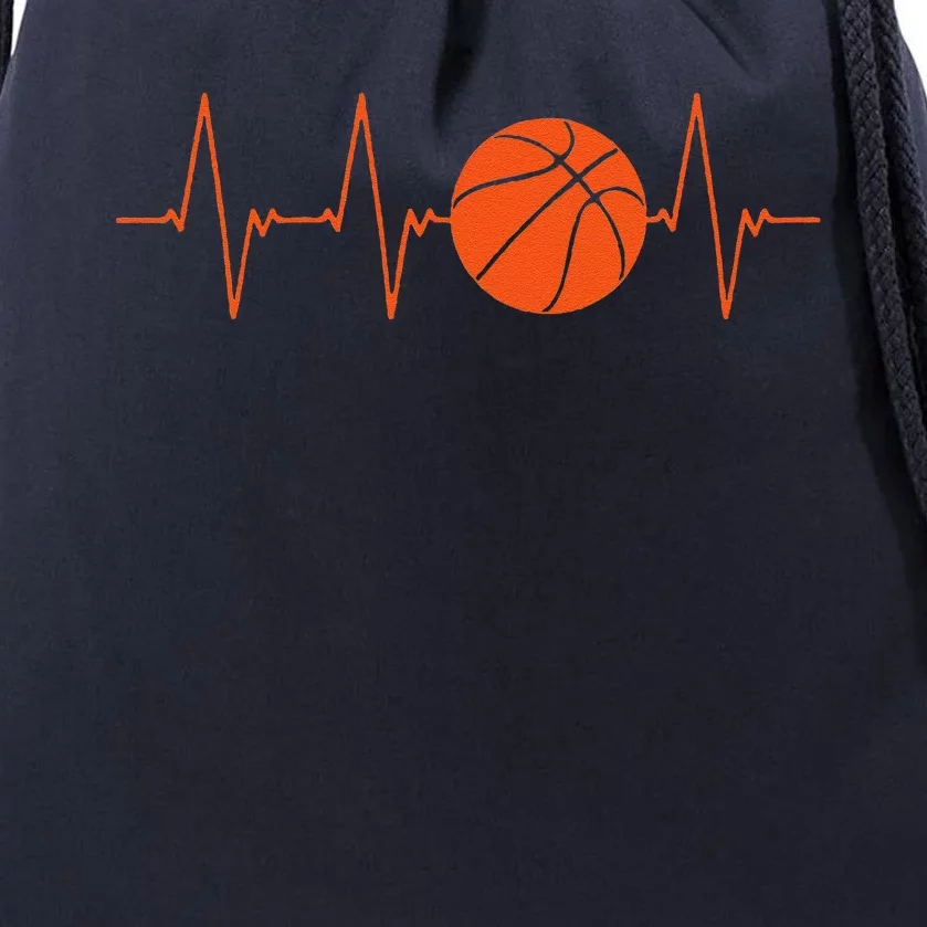 Basketball Heartbeat Bball Gift Drawstring Bag