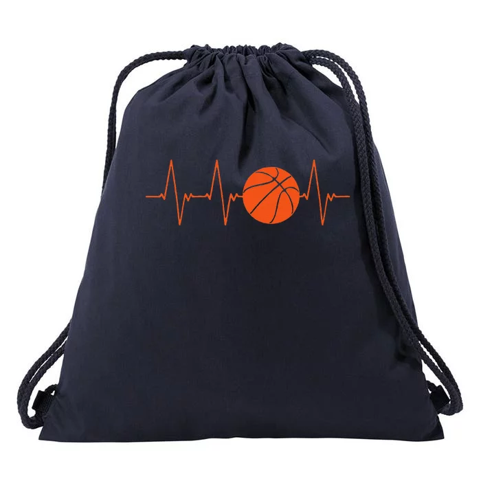 Basketball Heartbeat Bball Gift Drawstring Bag