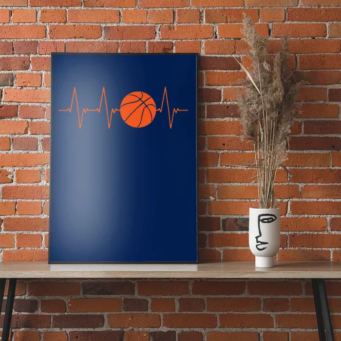 Basketball Heartbeat Bball Gift Poster