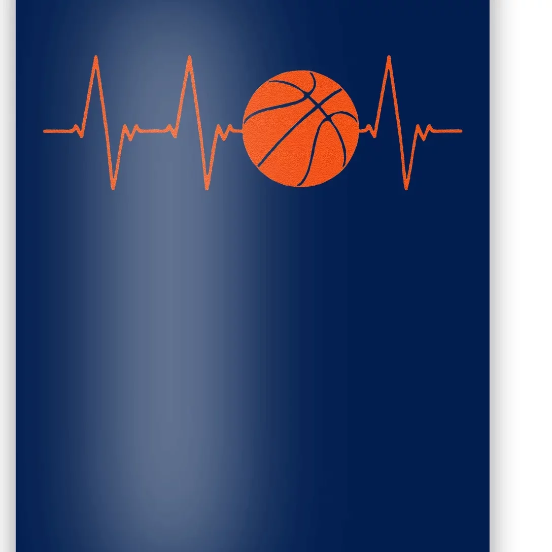 Basketball Heartbeat Bball Gift Poster