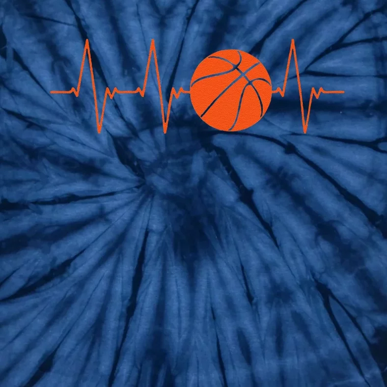 Basketball Heartbeat Bball Gift Tie-Dye T-Shirt