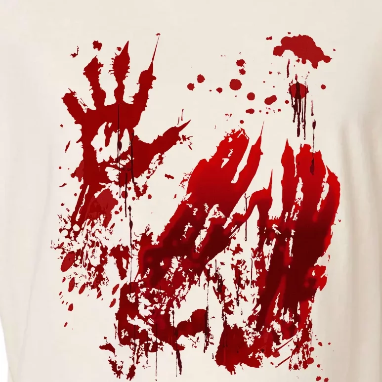 Bloody Halloween Blood Splatter Zombie Hand Garment-Dyed Women's Muscle Tee