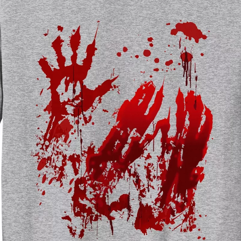 Bloody Halloween Blood Splatter Zombie Hand Tall Sweatshirt