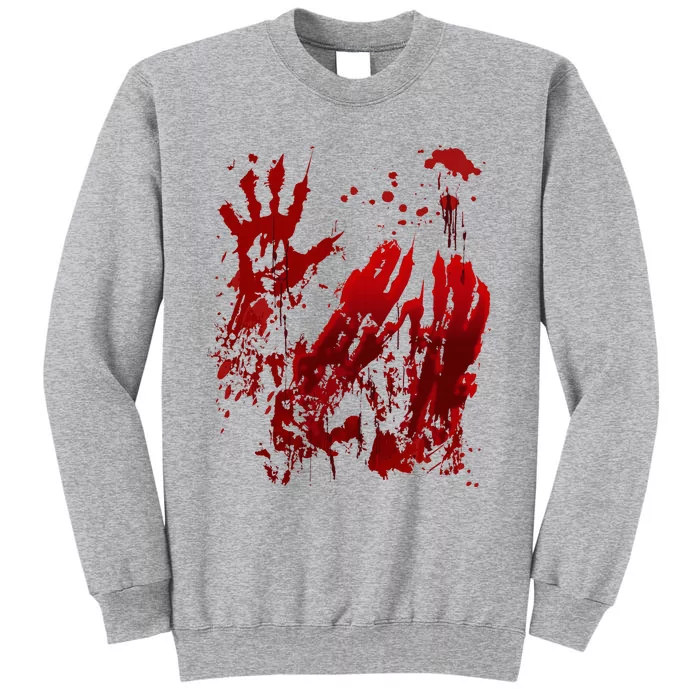 Bloody Halloween Blood Splatter Zombie Hand Tall Sweatshirt