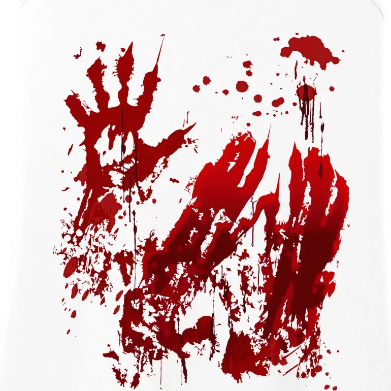 Bloody Halloween Blood Splatter Zombie Hand Ladies Essential Tank