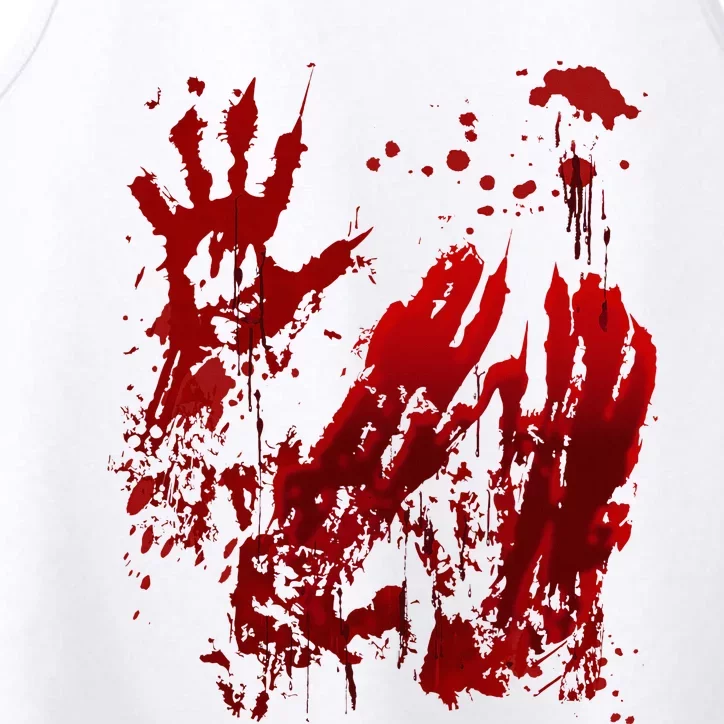 Bloody Halloween Blood Splatter Zombie Hand Performance Tank