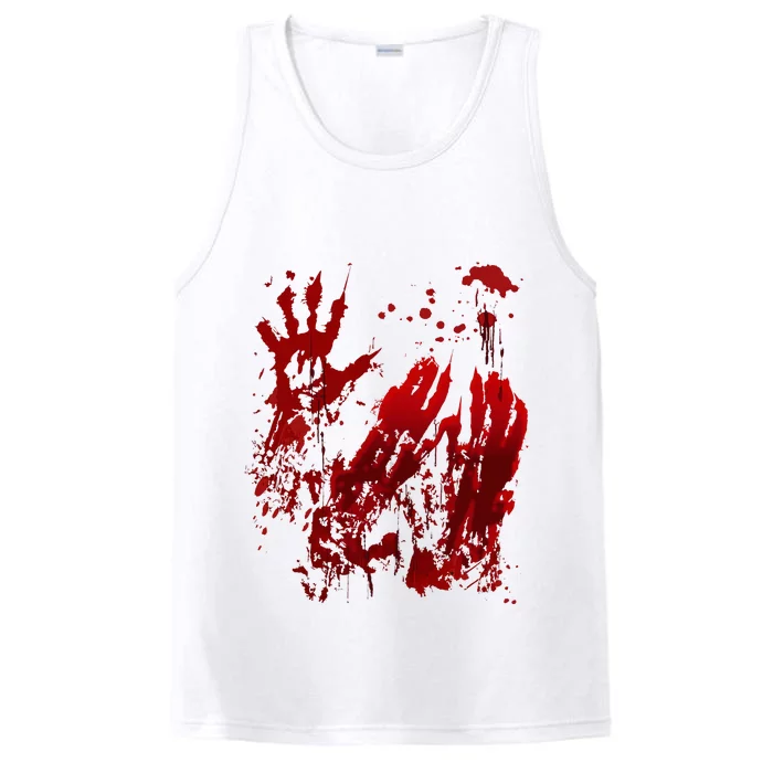 Bloody Halloween Blood Splatter Zombie Hand Performance Tank