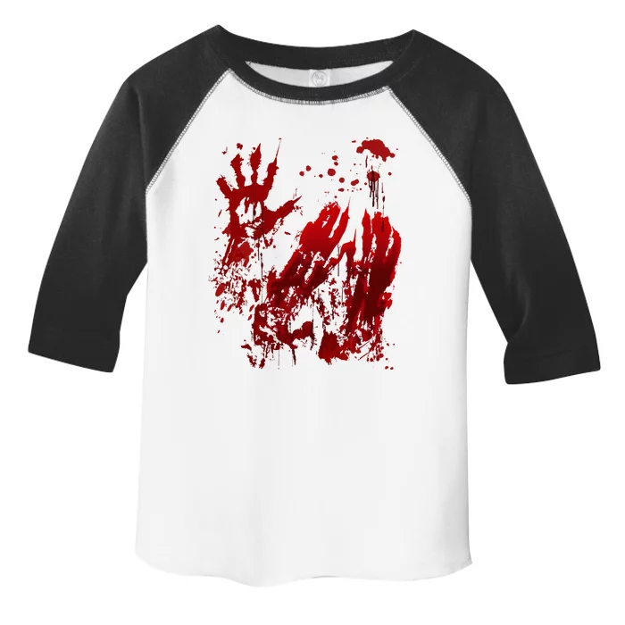 Bloody Halloween Blood Splatter Zombie Hand Toddler Fine Jersey T-Shirt