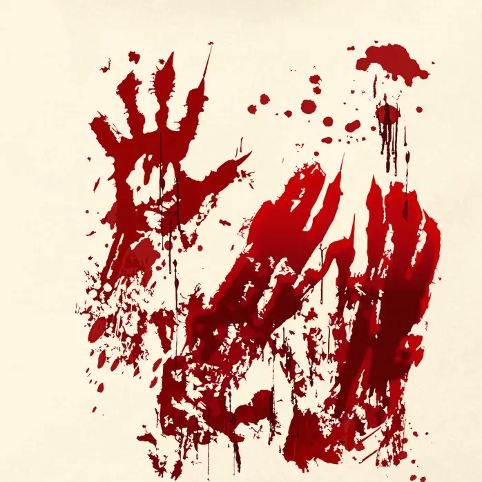 Bloody Halloween Blood Splatter Zombie Hand Zip Tote Bag