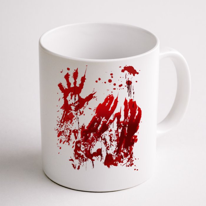 Bloody Halloween Blood Splatter Zombie Hand Front & Back Coffee Mug