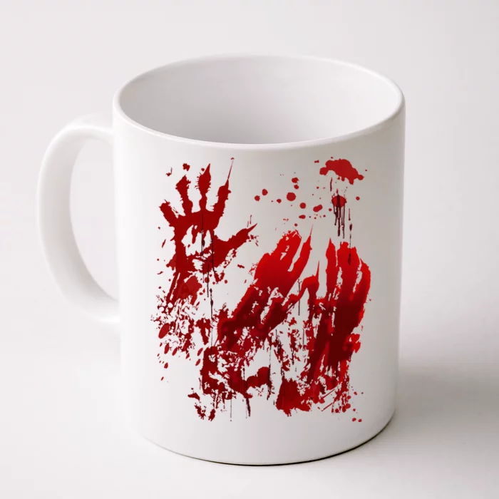 Bloody Halloween Blood Splatter Zombie Hand Front & Back Coffee Mug