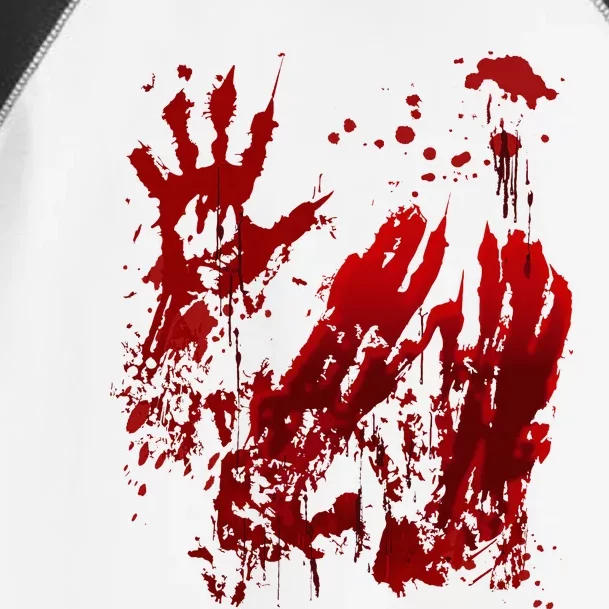 Bloody Halloween Blood Splatter Zombie Hand Toddler Fine Jersey T-Shirt