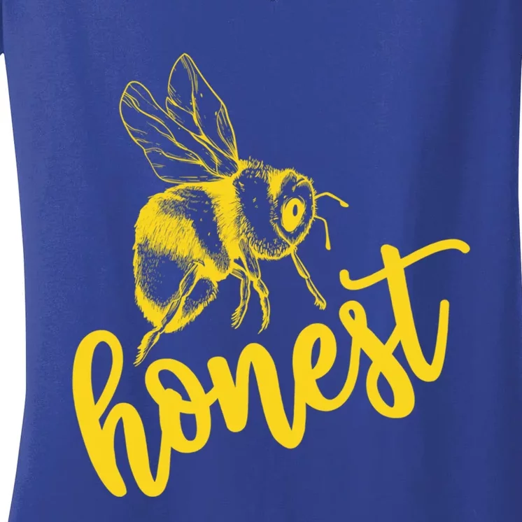 Bee Honest Be Honest Lovely Summer Bee Honesty Truth Trust Meaningful Gift Women's V-Neck T-Shirt