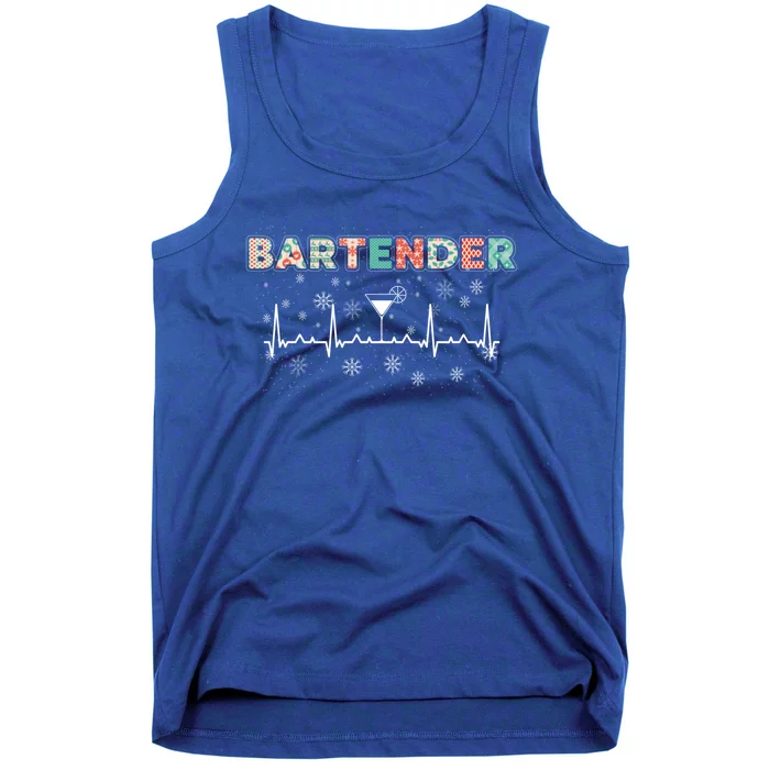 Bartender Heartbeat Bartending Lover Cocktail Maker Xmas Great Gift Tank Top