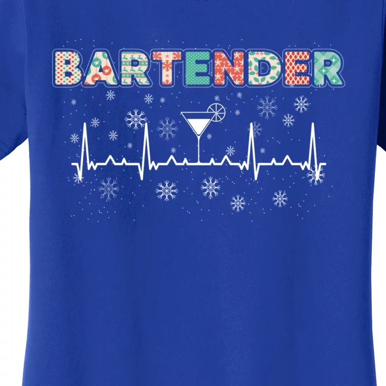 Bartender Heartbeat Bartending Lover Cocktail Maker Xmas Great Gift Women's T-Shirt