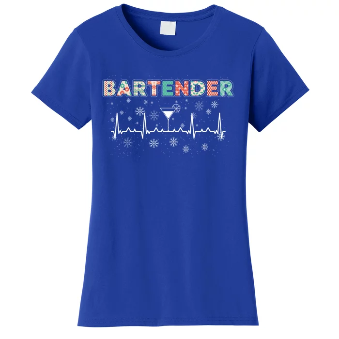 Bartender Heartbeat Bartending Lover Cocktail Maker Xmas Great Gift Women's T-Shirt