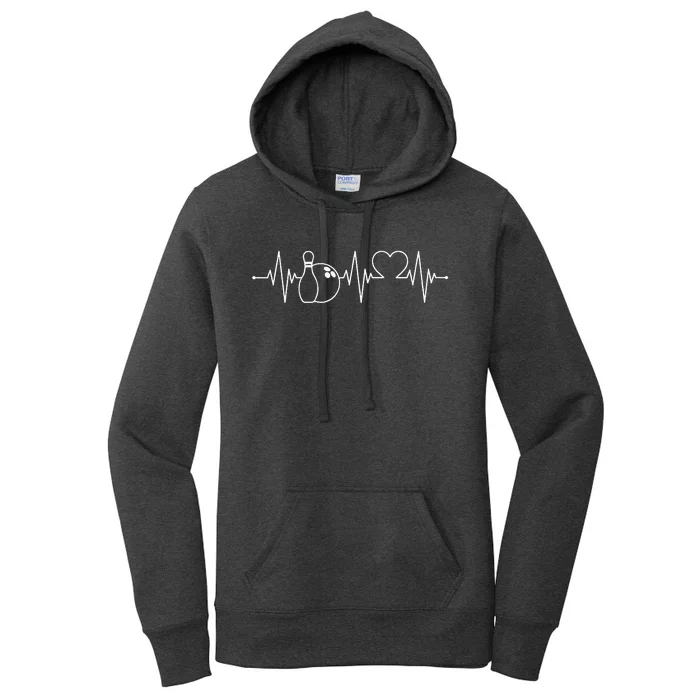 Bowling Heartbeat Bowler Women's Pullover Hoodie