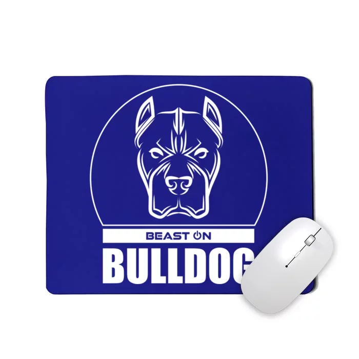 Bulldog Head Beast Gym Fitness Training Workout Gains Gift Mousepad