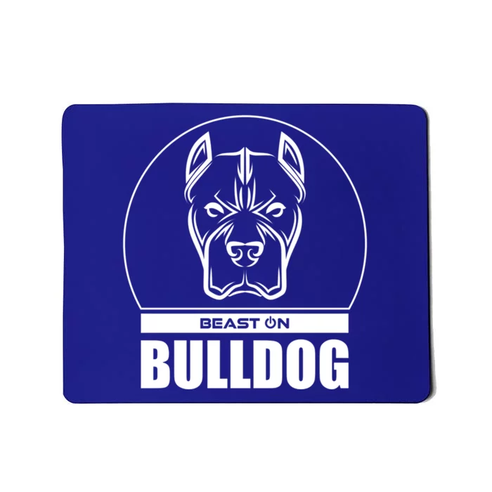 Bulldog Head Beast Gym Fitness Training Workout Gains Gift Mousepad