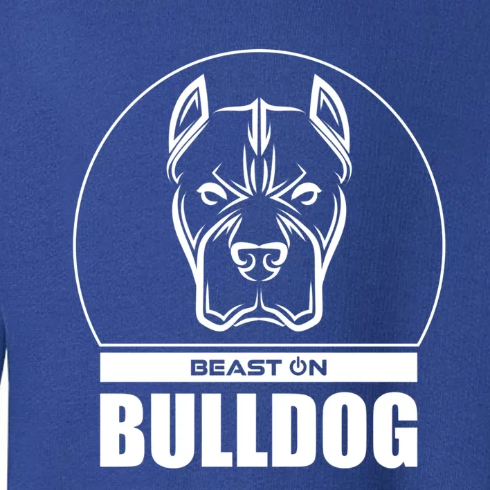 Bulldog Head Beast Gym Fitness Training Workout Gains Gift Toddler Sweatshirt